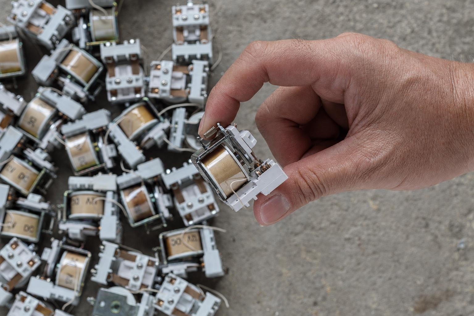 Brass and copper fittings sorted for non-ferrous recycling